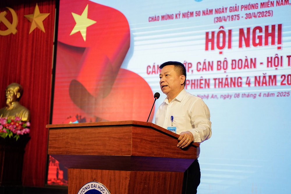 Trường Đại học Vinh tổ chức Hội nghị cán bộ lớp, cán bộ Đoàn - Hội toàn trường phiên tháng 4 năm 2025