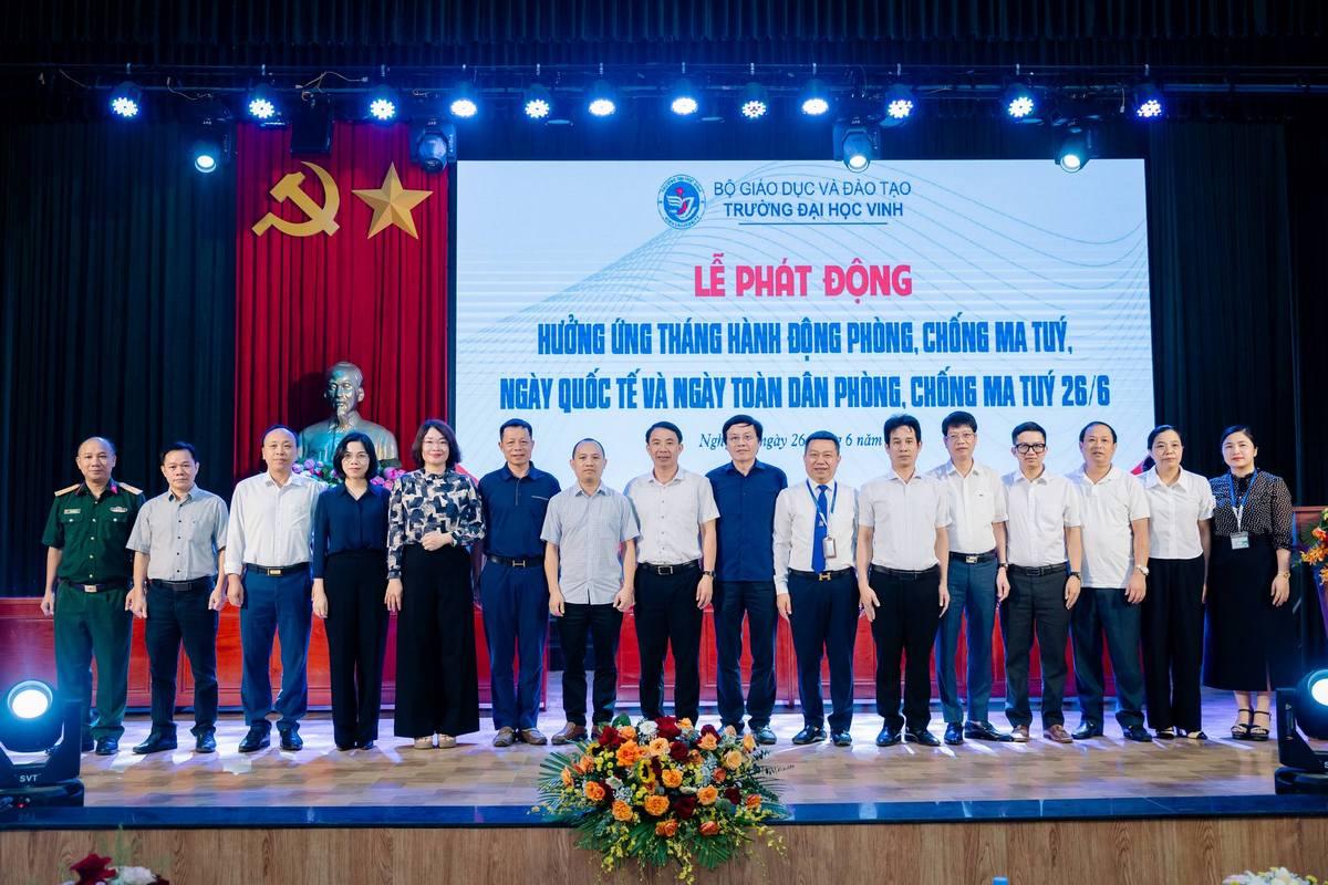 Trường Đại học Vinh phát động hưởng ứng Tháng hành động phòng, chống ma túy và Ngày quốc tế - Ngày toàn dân phòng, chống ma túy năm 2024