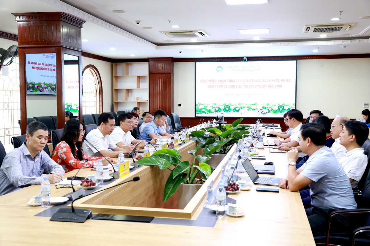 Đại học Bách khoa Hà Nội thăm và làm việc tại Trường Đại học Vinh