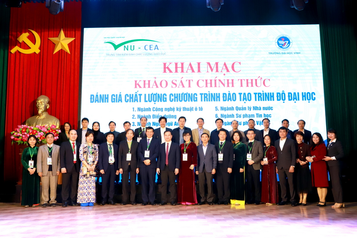 Khai mạc Khảo sát chính thức Đánh giá chất lượng 7 chương trình đào tạo trình độ đại học của Trường Đại học Vinh