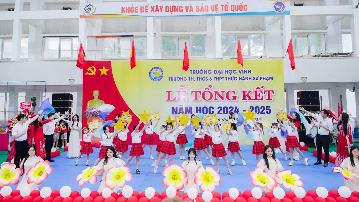 Trường Tiểu học, THCS&THPT Thực hành sư phạm - Đại học Vinh tổng kết năm học 2024 - 2025