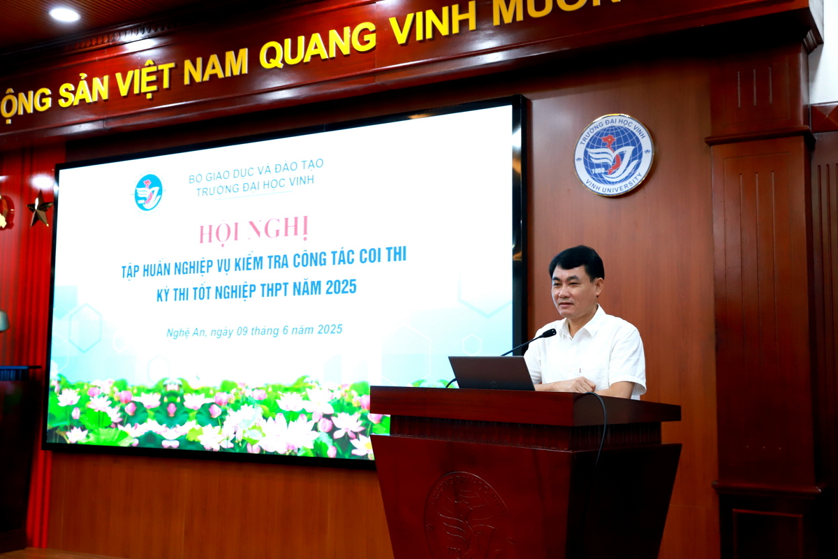 Trường Đại học Vinh tập huấn nghiệp vụ kiểm tra công tác coi thi Kỳ thi tốt nghiệp THPT năm 2025