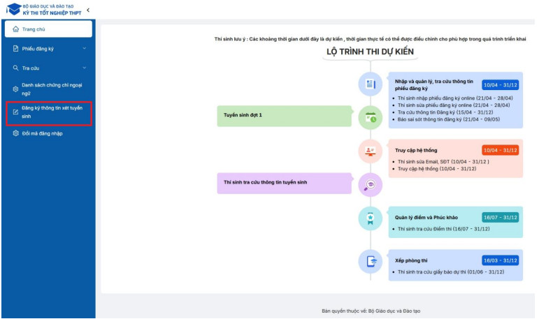 Hướng dẫn nộp lệ phí xét tuyển đại học năm 2025