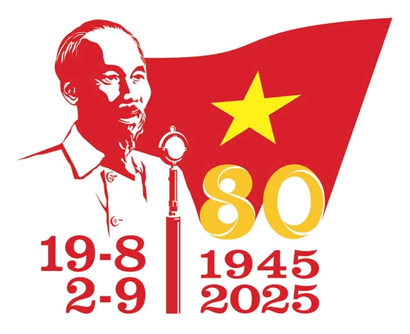 Mẫu biểu trưng (logo) sử dụng chính thức trong các hoạt động tuyên truyền Kỷ niệm 80 năm Cách mạng tháng Tám thành công và Quốc khánh nước Cộng hòa xã hội chủ nghĩa Việt Nam