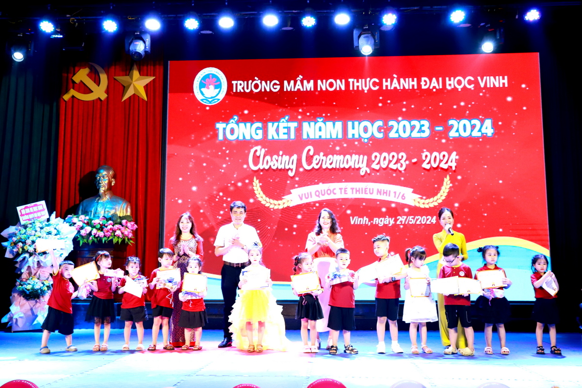 Trường Mầm non Thực hành Đại học Vinh tổng kết năm học 2023 - 2024 và chào mừng Ngày Quốc tế Thiếu nhi 01/6